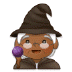 🧙🏾‍♀️ woman mage: medium-dark skin tone display on Samsung